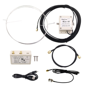 MLA-30+ Active Loop Antenna Shortwave 500KHz-30MHz with 1.2M Adapter Cable For TECSUN S2000