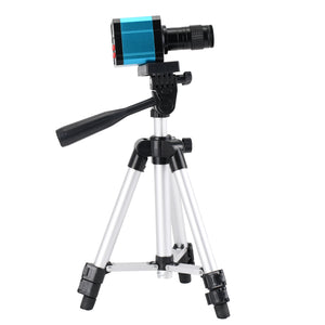 37MP 1080P Industrial Microscope Camera HDMI with Tripod Stand 100X C-Mount Lens For Lab PCB
