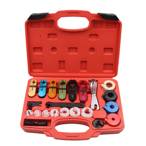 22pcs A/C Air Conditioning Fuel Line Disconnect Tool Set with Carry Case for Ford GM Car