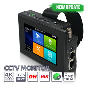 4&quot; Wrist HD CCTV Tester 4K H.265 8MP IP CVBS CVI TVI AHD Camera Tester with WiFi Hotspot IPC-1800ADH Plus