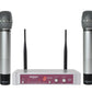 FREEBOSS FB-U10 UHF Wireless Microphone System Dual Way Digital Receiver + 2 Handheld Microphone