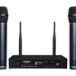 FREEBOSS FB-U10 UHF Wireless Microphone System Dual Way Digital Receiver + 2 Handheld Microphone