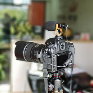 FREEBOSS CM-02 Microphone Electret Condenser Cardioid Microphone for Camera Smartphone Video Shoot