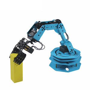 6 Axis Robot Arm Mechanical Arm Frame w/ HM-MS10 Steering Gear For Scratch Programming (Unassembled)