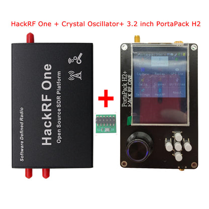 1MHz-6GHz HackRF One w/ Shell Crystal Oscillator + PortaPack H2 3.2&quot; Touch Screen 0.5PPM TCXO Clock