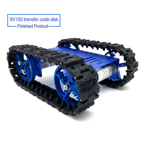 Mini T10 Tracked Robot Chassis Robot Tank Chassis Assembled 9V 150RPM Motor with Code Disc