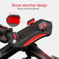 3 In 1 Bicycle Mobile Phone Bracket Bike Front Light 130dB Bike Horn 4000mA Version