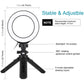 4.7&quot; Dimmable LED Ring Light Vlogging Photography Video Light 3 Mode w/ Pocket Tripod Mount PKT3058B