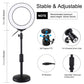 6.2&quot; RGBW Dimmable LED Ring Light Video Ring Light with Stand Mount Remote Control PKT3074B