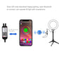 6.2&quot; RGBW Dimmable LED Ring Light with Tripod Stand Remote Control Vlogging USB Ring Light PKT3075B