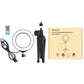 6.2&quot; RGBW Dimmable LED Ring Light with Tripod Stand Remote Control Vlogging USB Ring Light PKT3075B