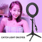 6.2&quot; RGBW Dimmable LED Ring Light with Tripod Stand Remote Control Vlogging USB Ring Light PKT3075B