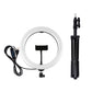 10.2&quot; Dimmable LED Ring Light Selfie Video Ring Light with 1.1m Tripod Stand Phone Clip PKT3069B