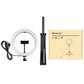 10.2&quot; Desktop Ring Light Dimmable LED Ring Light with Tripod Stand Phone Clip Selfie Light PKT3072B