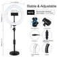 7.9&quot; RGBW Dimmable LED Ring Light Ring Fill Light with Stand Phone Clip Remote Control PKT3080B
