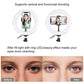 7.9&quot; RGBW Dimmable LED Ring Light Ring Fill Light with Stand Phone Clip Remote Control PKT3080B
