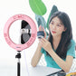 7.9&quot; Dimmable LED Ring Light Ring Fill Light Vlogging Selfie Video Ring Light w/ Phone Clip PU459F