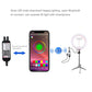 7.9&quot; RGBW Dimmable LED Ring Light Selfie Video Ring Fill Light w/ Phone Clip Remote Control PU503F
