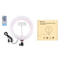 7.9&quot; RGBW Dimmable LED Ring Light Selfie Video Ring Fill Light w/ Phone Clip Remote Control PU503F