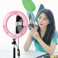 7.9&quot; RGBW Dimmable LED Ring Light Selfie Video Ring Fill Light w/ Phone Clip Remote Control PU503F
