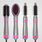 4 In 1 Hot Air Comb Replaceable Hair Straightener Curling Comb Hair Dry Massage Comb Styling Tools