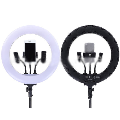 14&quot; Dimmable LED Ring Light Ring Fill Light with Phone Clip Charging Ports For Live Streaming