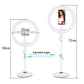 10.2&quot; Dimmable LED Ring Light Ring Fill Light with Phone Clip Stand For Live Broadcast BX-62