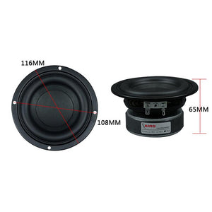 2PCS 4 Inch Subwoofer 4 Inch Woofer High Power Subwoofer Speaker Long Stroke 8Ω Round Speakers