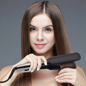 2 in 1 Hair Straightener Curler Ceramic Hair Straightening Curling Iron Wet Dry Dual Use