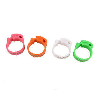 100PCS Chicken Foot Ring Adjustable Duck Goose Poultry Leg Label Buckle Ring 001-100 Number