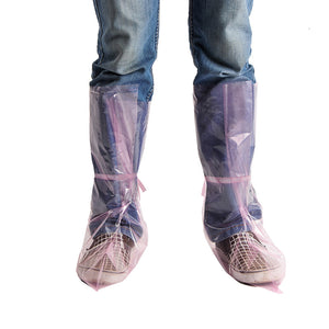 20PCS Thickened High Tube Disposable Plastic Shoe Cover Waterproof Pig Farm Protective Foot Cover