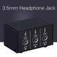 2 In 1 Out Audio Source Signal Selector Speaker Switcher Volume Adjustment 3.5mm Headphone Jack B302