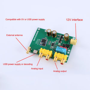 3031 Bluetooth Decoder Board Lossless Bluetooth DAC Receiver PCM5102A Decoding Module w/ Antenna