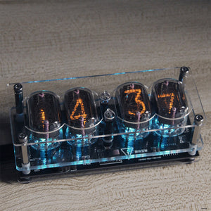 IN-12 Glow Tube Clock Fluorescent Nixie Clock 6 Colors Light Display Time Date (without Tubes)