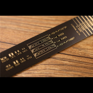 Multifunctional PCB Ruler Measuring Tool 25cm+9.5cm Resistor Capacitor Chip IC SMD Diode Transistor
