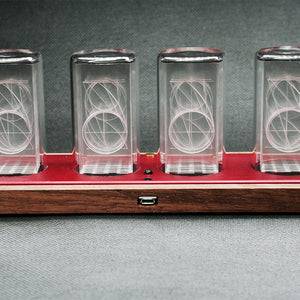 RGB Simulation Glow Tube Clock LED Nixie Clock Digital Alarm Clock WIFI Network Tomato Timing