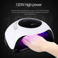 120W LED Nail Lamp Infrared Sensing UV Nail Dryer Machine Manicure Salon Tool for Curing Gel Nail Polish