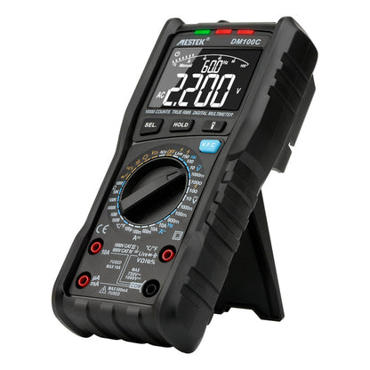 MESTEK DM100 Digital Multimeter Manual Voltage Current Resistance Tester Meter True RMS 10000 Counts
