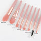 8pcs Mini Makeup Brush Set Soft Synthetic Fiber Bristle For Loose Powder Blush Foundation Eyeshadow