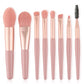 8pcs Mini Makeup Brush Set Soft Synthetic Fiber Bristle For Loose Powder Blush Foundation Eyeshadow