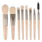 8pcs Mini Makeup Brush Set Soft Synthetic Fiber Bristle For Loose Powder Blush Foundation Eyeshadow