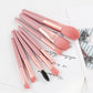 8pcs Mini Makeup Brush Set Soft Synthetic Fiber Bristle For Loose Powder Blush Foundation Eyeshadow