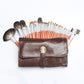 28pcs Professional Makeup Brush Set with Bag Animal Hair Bristles Cosmetic Tools For Makeup Training