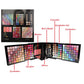 177-Color Eyeshadow Palette Long Lasting Eyeshadow Lip Color Blusher Professional Makeup Set