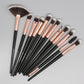 12pcs Eye Makeup Brushes Eye Brush Set with ABS Plastic Handle Nylon Bristles Portable Cosmetic Tool Kit