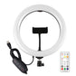 10.2&quot; RGBW Dimmable LED Ring Light Fill Light 168pcs LED Beads w/ Remote Control Phone Clamp PU504B