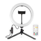 PKT3082B 10.2&quot; RGBW Dimmable LED Ring Light Fill Light 168pcs LED Beads PU504B + 8.3cm Tripod Stand