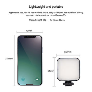 W49 LED Fill Light Mini Camera LED Light 6500K LED Video Light Panel For SLR Broadcast