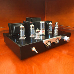 6N2 6P1 5Z4PA Spartan T1 Push-Pull Tube Amplifier 8W+8W Power Amplifier with Meter Finished Product