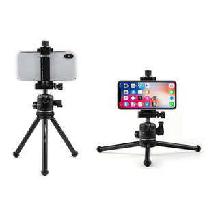T1A11 II Mini Tripod Aluminum Table Tripod Portable Folding Desktop Tripod Stand Load Capacity 20KG